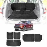 Boot Liners Back Seat Protector for Ford Everest SUV 2015-2022 All Weather Heavy Duty Cargo Car Trunk Kick Mats