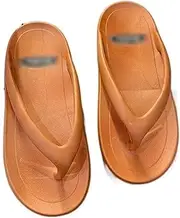 [TOMYEUS] Shark Slippers Summer Slippers Women Casual Massage Durable Flip Flops Beach Sandals Female Wedge Shoes Striped Lady Room Slippers Summer Sandals (Color : Orange, Shoe Size : 40)