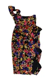 Aidan By Aidan Mattox Women's Dress Print Ruffled One-Shoulder Floral Multi 4M