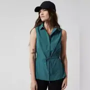 Athleta levitate poplin tank in borealis green