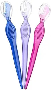 LALADEFIEE Set of 3 Eyebrow Razors Steel for Makeup Lightweight Easy to Use Travel-friendly