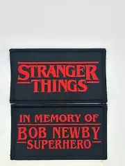 2 PIECE In Memory of Bob Stranger Things Patch Iron On Sew