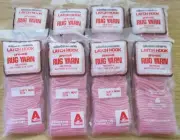 8 Bag Sealed Columbia-Minerva Dusty Rose 3219 Latch Hook Yarn 320 Pieces Per Bag