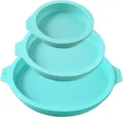 Silicone round Cake Mold, 3 Packs Silicone Cake Pans Mold for Layer Cakes & More