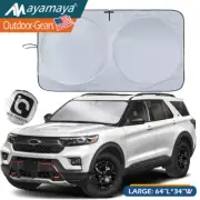 Foldable Windshield Sun Shade Car Front Window UV Heat Blocker Visor Protector (for: Audi)
