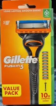 Gillette fusion 5 shaver value pack with10 Refill Pack cartridge
