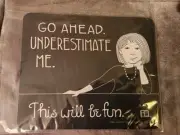 Mary Engelbreit Mouse Pad Go Ahead. Underestimate Me. This Will Be Fun. New