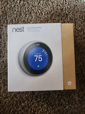 Nest T3007ES Wi-Fi Learning Thermostat - Stainless Steel -NEW Sealed