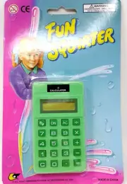 Vintage Water Squirt Spray Calculator Party Trick Prank Gag Joke 90s Kid Toy Fun