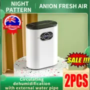 2 X 1200ML Mini Dehumidifier LED Display Dryer Moisture proof Absorber MachineJQ