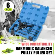 6-Piece Harmonic Balancer Pulley Puller Set w/Blue Case for Chrysler GM Cadillac