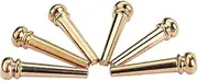 EPIGEIST 6pcs Acoustic Guitar Bridge Pin Durable Brass String Studs for Folk and Acoustic Guitars Enhanced Stability and Volume Golden Finish