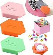3 Pack Magnetic Seam Guide for Sewing Machine with 60pcs Sewing Clips Guide with Scale Sewing Supplies(Green,Orange and Pink)
