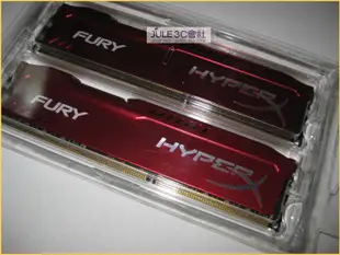 JULE 3C會社-金士頓 HyperX FURY DDR3 1866 8G X2 共 16GB 炫目紅/雙面 記憶體