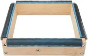 Tufting Frame, 9.8 X 9.8inch Square Wooden Rug Hooking Frame, Rug Making Kit, Rug Frame for Tufting, Cross Stitch Hoop, Embroidery Strip Frame Punch Needle Frame for Hand Quilting