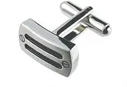 [Select Gifts] Cuff Links Boys Cufflinks~Industrial Alloy Black Boys Small Cufflinks + Hand Made Black Pouch