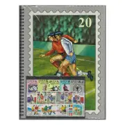 Stockbook 6 White Pages/12 Sides 9 Glassine Strips 50 Free Soccer CTO Stamps #20
