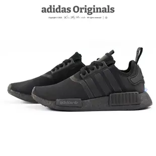 adidas Originals NMD R1 J 女碼 黑白 全黑 Boost 透氣 輕量 運動 休閒 慢跑