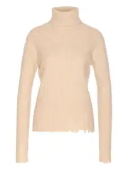 [Uma Wang] Uma Wang-Maglione A Coste In Cashmere A Collo Alto-Donna M