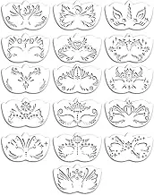 Face Painting Stencils Reusable for Kids - 16X Reusable Face Stencils for Painting,Flower Template, Art Drawing Practice Tool for Kids Adults