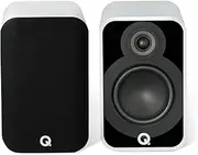 [Q Acoustics] 5020 Bookshelf Speakers Pair Satin White - 5" Mid/Bass Driver, 1" Tweeter - TV Speakers for Surround Sound System - Vinyl Record Player Speakers Hifi, Gaming PC Speakers