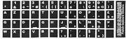 uxcell White Letters French Azerty Keyboard Sticker Cover Black for Laptop PC