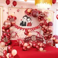 在飛比找蝦皮購物優惠-結婚氣球婚房裝飾用品生日佈置氣球加厚防爆浪漫氣球套餐氣球批發