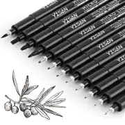 YISAN Drawing Art PensMicro Fineliner PensFine Tip Manga Markers for Artist S...