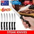 Steak Knives Set of 6 Stainless Steel Serrated Steak Knife Dishwasher Safe AU