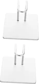 HOLIDYOYO 1 Roll Holder Holder Storage Shelves Fridge Grill Stand Poster Kitchen Paper Towel Holder Shelves with Integrated Fridge Dryer Garage Silver Stainless 2pcs