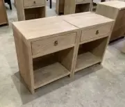 Reclaimed elmwood 1 drawer Bedside Tables Lamp Side-table
