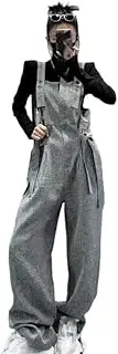 [YiKeGuiHuaShu] Lazy Overalls for Autumn and Winter, Versatile Casual, Loose, Slimming, Wide-Legged Jumpsuits Women