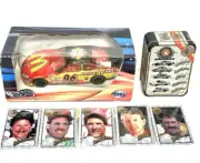 2001 HOT WHEELS Racing #96 ANDY HOUSTON McDonald's Car 1/24 & METAL CARDS & TIN
