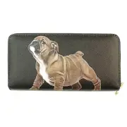 Dog Wallet - Shar Pei Walking on both sides - Black Wallet Approx 19cm x 10cm