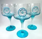 Malfy Gin Copa Goblet Glass Turquoise Balloon Style 3 pk, 17 oz. NEW WITHOUT BOX