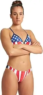 [arena] Women's Print Sport Bikini Tie Back MaxLife Swimsuit Bathing Suit Top and Bottom for Swimming
