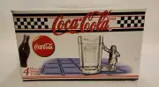 1997 Vintage Coca Cola Polar Bear Mug with Glass Bear Handle Set of 4 LNIB
