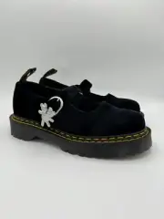 Size 11W / 43 - Heaven by Marc Jacobs x Dr Martens Addina Mary Jane Velvet Black