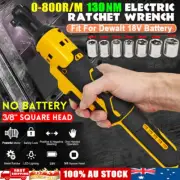 Cordless 3/8 INCH 130Nm Ratchet Wrench Right Angle Socket For Dewalt 18V Battery