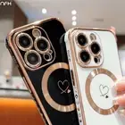 Cute Love Shockproof Magsafe Case for iPhone 16 15 14 13 12 11 Pro Plus Max