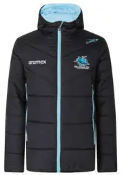 Cronulla Sharks NRL Mens Puffer Jacket Sizes S-7XL BNWT