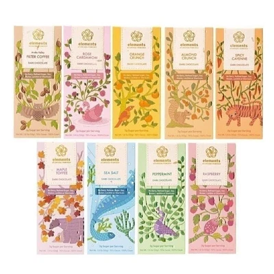 Elements Truffles Rasa Collection Lemon, Raisin,Cayenne, Black Lava, Maple 5 PK