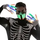 Voice Activated Light Up LED Mask & Gloves- Halloween, Rave, Cosplay, Glow Party