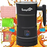 Gummy Candy Maker Mixer, Infused Edible DIY Gummy Machine, Gummy Making Kit, 304 Stainless Steel Inner, Include 1 Bear Mold, 2 Dropper, 1 Fruit Mold &1 Mixing Stick 5-Year Free Replacement(Black)