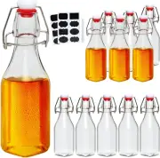 Accguan Glass Bottle,250Ml Flip Top Glass Bottle for Kombucha, Kefir, Vanilla Ex