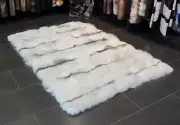 5870 Arctic Marble Fox Fur Carpet Pelt Runner Real Fur Rug Genuine Furs Carpet