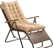 Cushions Long chair chair 125 x 48 cm, 8 cm, adjustable chair, large, padded, woven, inlay, for garden terrace, salon, Tatami Matelas Tapis (Color : Beige)