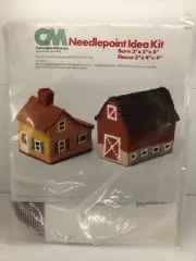 Vintage 1978 Columbia Minerva Needlepoint Idea Kit Store House 8240 NEW