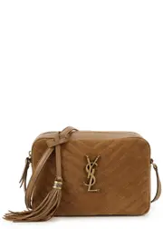 Saint Laurent Lou Fuchsia Suede Cross-body Bag, Cross-body Bag, Brown One Size
