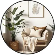 Circle Mirror for Wall 20 inch - Round Mirror for Bathroom, 20"L x 20"W Black